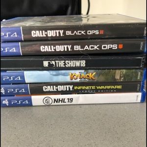 PS4 w/ 4 controllers and 6 games